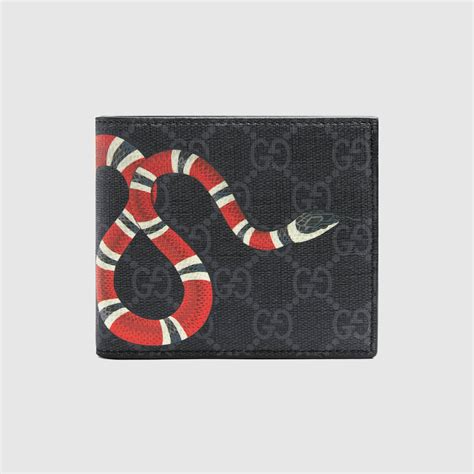 gucci wallet men black|Gucci kingsnake men's wallet.